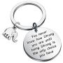 KUIYAI Elephant Keychains You Never Know How Strong You are Inspirational Gift for Graduate Elephant Lovers