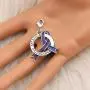 CENWA Blue & Purple Awareness Ribbon Jewelry RA Warriors Gift Rheumatoid Arthritis Awareness Zipper Pull/Necklace