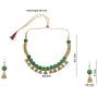 Efulgenz Boho Indian Oxidized Faux Pearl Beaded Vintage Tribal Statement Choker Necklace Earrings Jewelry Set