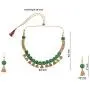 Efulgenz Boho Indian Oxidized Faux Pearl Beaded Vintage Tribal Statement Choker Necklace Earrings Jewelry Set