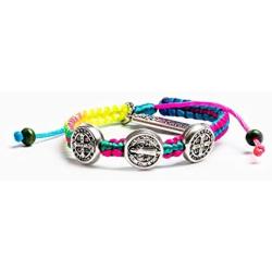 My Saint My Hero Blessing for Kids Benedictine Blessing Bracelet - Rainbow