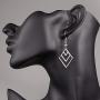 Sterling Silver Geometric Drop Earrings Dangle Earrings for Women Girls Fish Hook Earrings Costume Jewelry
