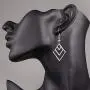 Sterling Silver Geometric Drop Earrings Dangle Earrings for Women Girls Fish Hook Earrings Costume Jewelry