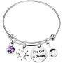 BAUNA Rapunzel Bracelet Inspirational Tangled Quotes Bangle I’ve Got A Dream Fairy Tales Gift