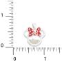Disney Birthstone Women and Girls Jewelry Minnie Mouse Silver Plated Shaker Pendant Necklace, 18+2'' Extender