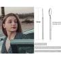Minimal Long Vertical Bar Dangle Earrings for Women Gold Plated Simple Geometric Line Stick Drop Earrings for Men Dainty Fashion Jewelry
