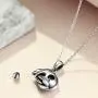 ONEFINITY Cat/Dog Urn Necklace for Ashes Sterling Silver Cat/Dog Keepsake Pet Memorial Pendant Jewelry Gift for Women Men