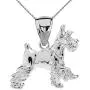 Solid Sterling Silver Schnauzer Charm Pendant Necklace Solid Sterling Silver Schnauzer Charm Pendant Necklace