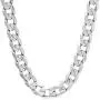 Verona Jewelers Italian 925 Solid Sterling Silver Mens Necklace,7.5MM 8MM 11MM 15MM Curb Cuban Chain Necklace for Men- Solid Heavy Link, Thick Link Chain Necklace, 20, 22, 24, 30,