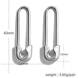 Extra Large Safety Pin Earrings for Women Girls Punk Accessories Piercing Earrings