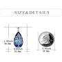 POPLYKE Tree of Life Crystal Pendant Necklace Family Tree Teardrop Crystal Jewelry for Women Mother for Her