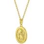 In Season Jewelry 18k Yellow Gold Plated Guardian Angel Religious Medal Pendant Necklace Kids 18''