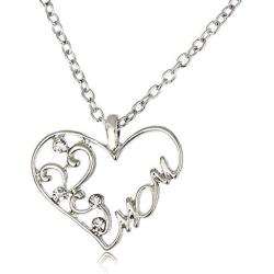 Luvalti Mom Heart Pendant Necklace - Personalized Jewelry Gift - Makes The Perfect Mom Gift