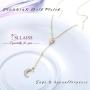 Sllaiss 925 Sterling Silver Moon&Star Necklace Pendant Lariat Y Necklace14K Gold Plated Jewelry for Women, Set with Swarovski Crystals