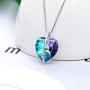 TOUPOP Cross Necklace s925 Sterling Silver Heart Pendant Necklace with Heart Crystal Jewelry Gifts for Mom Wife Women Teen Girls Birthday Mother’s day