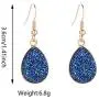 4 pairs Sparkle Crystal Druzy Earrings For Women Jewelry Handmade Water drop Hanging Drop Earring Teardrop Long Earrings Jewelry 4 pairs Sparkle Crystal Druzy Earrings For Women Jewelry Handmade Water drop Hanging Drop Earring Teardrop Long Earrings Jewelry