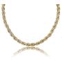 JINAO 18K Gold Plated Hip Hop Iced Out Lab Diamond Rope Chain Necklace Bracelet for Men