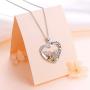 Sterling Silver Forever Love Cute Animal Love Heart Necklace Ring Earrings for Women Graduation Gift