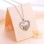 Sterling Silver Forever Love Cute Animal Love Heart Necklace Ring Earrings for Women Graduation Gift
