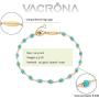 VACRONA Gold Tiny Beaded Bracelet 14K Gold Plated Chain Bracelets for Women Dainty Handmade Bracelet Adjustable Chain Jewelry Gifts