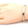 GM Jewelry Personalized 18K Gold Plated Marina/Mariner Link ID Baby Name Bracelet Custom Bracelets for Kids Id Protection Bracelet Baptism for Girls- Boys -6 Inches
