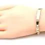GM Jewelry Personalized 18K Gold Plated Marina/Mariner Link ID Baby Name Bracelet Custom Bracelets for Kids Id Protection Bracelet Baptism for Girls- Boys -6 Inches