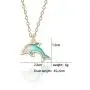 JUESJ Cute Alloy Little Dolphin Pendant Necklace，Colour Little Fish Resin Marine Animal Necklace for Women Girls Fashion Jewelry Gifts