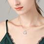 TANGPOET Unicorn Necklace for Girls S925 Sterling Silver Unicorns Gifts Heart Pendant Jewelry for Women Daughter Teens
