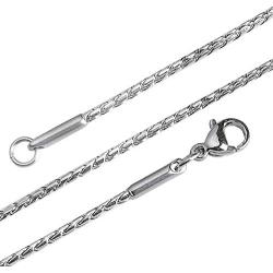 TRUSUPER 2-4 MM Stainless Steel Cable Chain Mens Womens Chain Necklace Jewelry,18-36inch