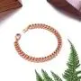 ChainsPro Mens 7mm Diamound Cut Curb Chain Bracelet, 18K Gold/Rose Gold Plated (Send Gift Box) ChainsPro Mens 7mm Diamound Cut Curb Chain Bracelet, 18K Gold/Rose Gold Plated (Send Gift Box)