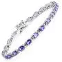 Johareez Tanzanite Bracelet - 9.68 Carat Natural Tanzanite Ovals Tennis Bracelet - Lavender Tanzanite Bracelet - December Birthstone - Tanzanite Birthstone
