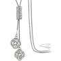 Z-Jeris Womens Crystal Flower Jewelry Tassel Pendant Long Chain Necklace