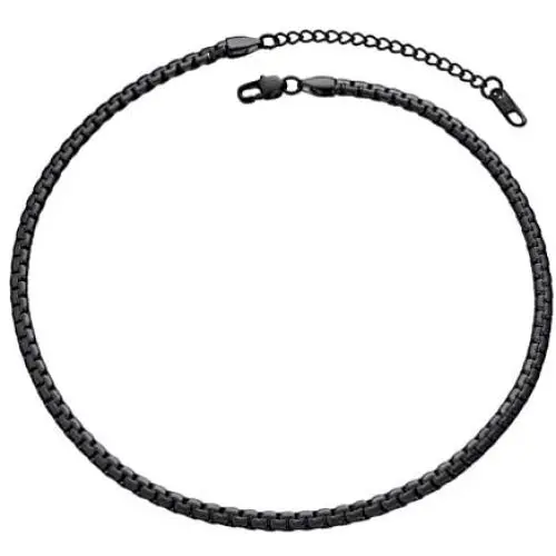 PROSTEEL Stainless Steel Flat Box Chain Necklace, Silver/Gold/Black Tone, Nickel-Free, Hypoallergenic Necklace, W: 4mm/6mm, L: 14/18/20/22/24/26/28/30 inch, Come Gift Box PROSTEEL Stainless Steel Flat Box Chain Necklace, Silver/Gold/Black Tone, Nickel-Free, Hypoallergenic Necklace, W: 4mm/6mm, L: 14/18/20/22/24/26/28/30 inch, Come Gift Box