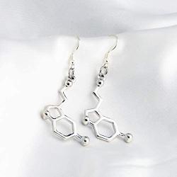 Happiness Serotonin Molecule Y Necklace Chemistry Jewelry Science Teacher Gifts for Science Lovers