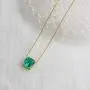 925 Sterling Silver 10mm/0.39'' Cushion Cut Solitaire Gemstone Pendant Necklace for Women, 18 inch