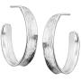 Silpada Lune 3/4 Concave Hoop Earrings in Sterling Silver