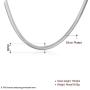 SUNKOOL Men Women 925 Sterling Silver Plated Flat Snake Chain Necklace Fashion Jewelry Christmas Necklaces Gift