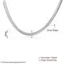 SUNKOOL Men Women 925 Sterling Silver Plated Flat Snake Chain Necklace Fashion Jewelry Christmas Necklaces Gift