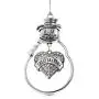 Inspired Silver - Great Grandma Charm Ornament - Silver Pave Heart Charm Snowman Ornament with Cubic Zirconia Jewelry Inspired Silver - Great Grandma Charm Ornament - Silver Pave Heart Charm Snowman Ornament with Cubic Zirconia Jewelry