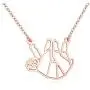 MANZHEN Gold Silver Geometric Origami Sloth Charm Pendant Necklace Cute Animal Necklace