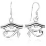 925 Sterling Silver Egypt Egyptian Udjat Eye of Ra Horus Dangle Earrings 925 Sterling Silver Egypt Egyptian Udjat Eye of Ra Horus Dangle Earrings