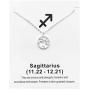 Retro Zodiac Necklace for Women, Old English Letter Constellation Necklaces Constellation Necklace Birthday Gift