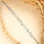 Sterling Silver Layered Bracelet for Women with Round Cut Simulated Diamond