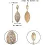 EVER FAITH Womens Bridal Wedding Jewelry Crystal 2 Leaf Art Deco Drop Dangle Pierced Earrings EVER FAITH Womens Bridal Wedding Jewelry Crystal 2 Leaf Art Deco Drop Dangle Pierced Earrings