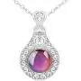 Jude Jewelers Round Shape Color Changing Mood Indicator Statement Party Pendant Necklace Jude Jewelers Round Shape Color Changing Mood Indicator Statement Party Pendant Necklace