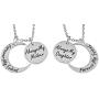 Mom & Daughter Necklace Set for 2 - Always My Mother/Daughter Forever My Friend Unique Mom/Daughter Matching Moon Pendant Necklaces, Jewelry Gifts for Best Mom Ever