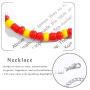 Bomine Boho Choker Necklace Bead Necklaces Chain Short Chains Jewelry for Women and Girls (White-Rainbow)