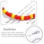 Bomine Boho Choker Necklace Bead Necklaces Chain Short Chains Jewelry for Women and Girls (White-Rainbow)
