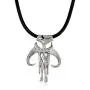 Star Wars Jewelry Unisex Mandalorian Symbol Stainless Steel Leather Cord Pendant Necklace, 20'' Star Wars Jewelry Unisex Mandalorian Symbol Stainless Steel Leather Cord Pendant Necklace, 20''