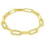 CLASSYZINT Gold Chain Cuban Link Bracelet for Men Women, Coin Pendant Anklet, Paperclip Oval Chain Bracelet Gold Plated